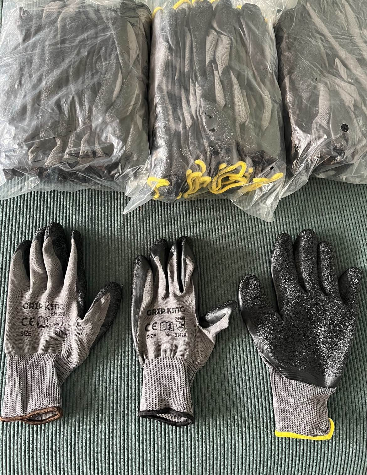 Latex Crinkle Coated Work Gloves-120 Pairs Carton