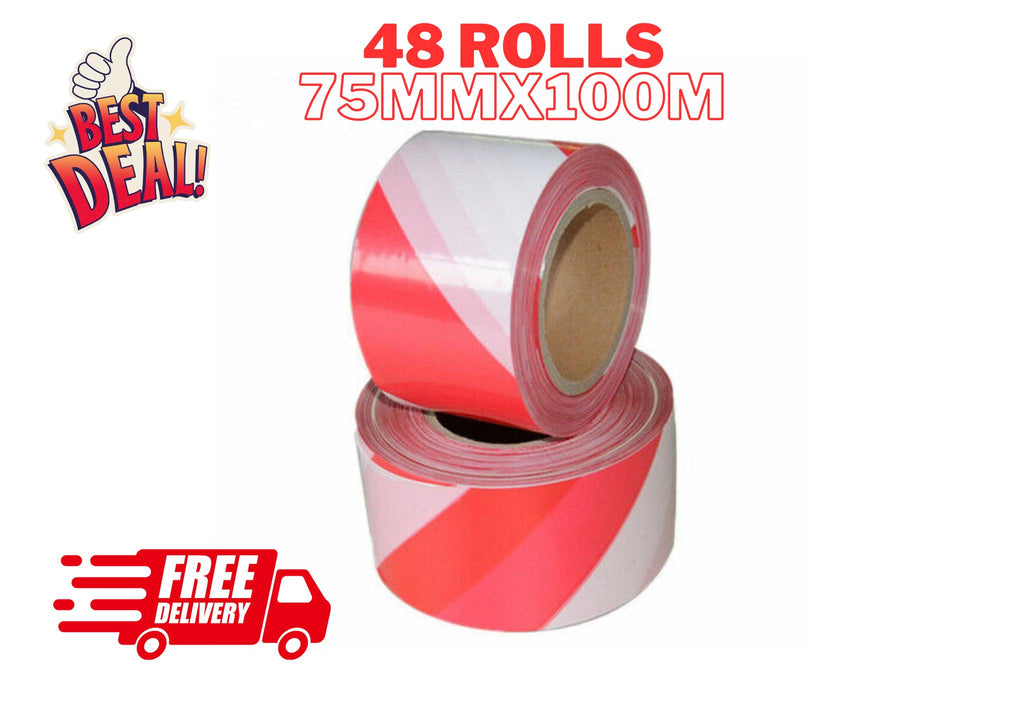 Danger Tape- 75mmx 100m - 5 rolls Pack
