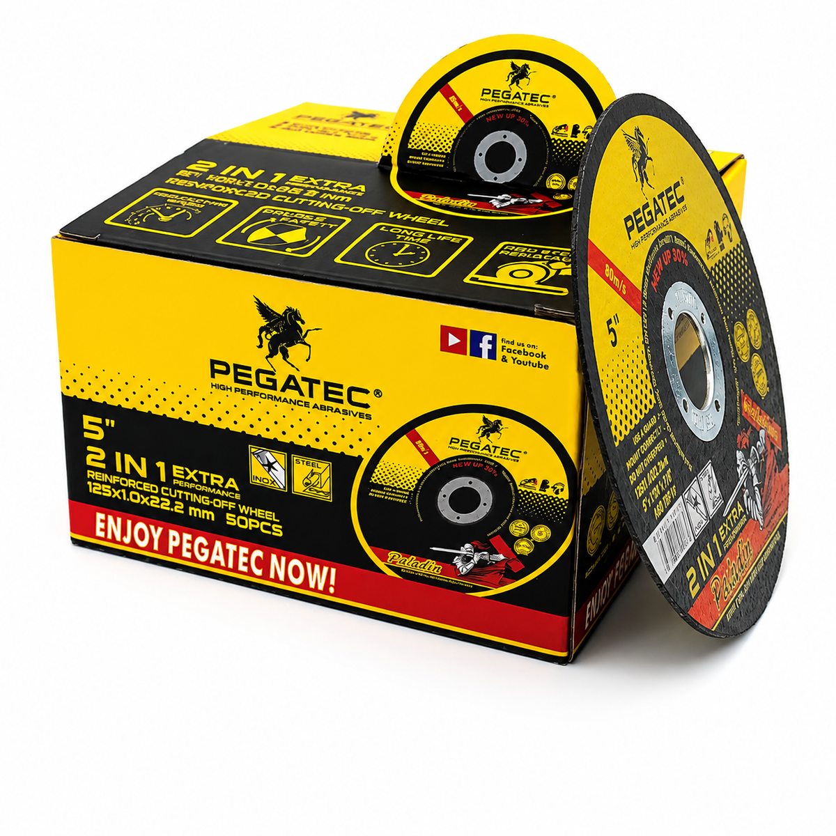 Pegatec 5 inch Cutting disc 125mm- 400 pcs Carton