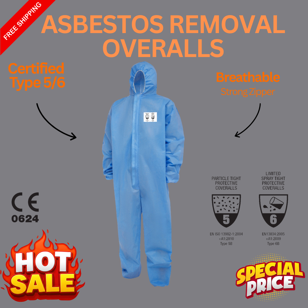 Disposable Coverall Suit Hazmat Asbestos- 10 pcs