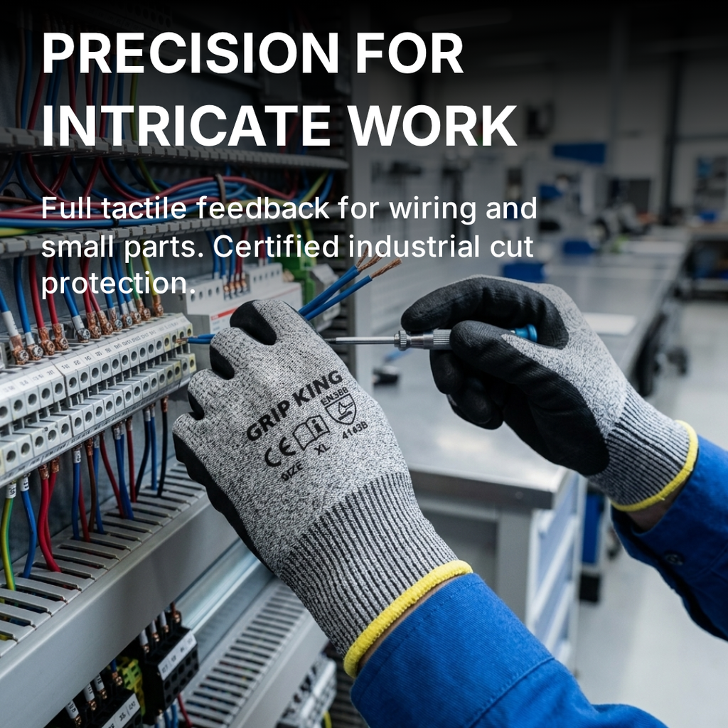 Cut Resistant 5 Work Gloves- 12 pairs