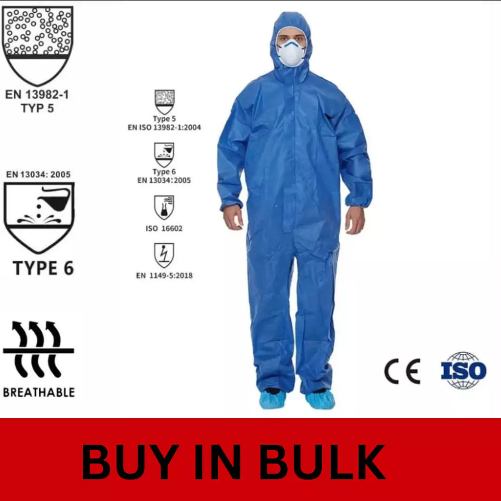 Disposable Coverall Suit Hazmat Asbestos- 50 pcs